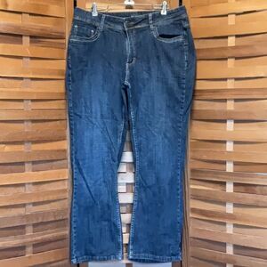 Riders by Lee Women's Boot Cut Jeans Dark Blue 16 Petite Denim Pants Cotton